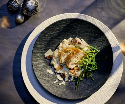 RECEPT: CITROENKIP MET TRUFFELRISOTTO EN ZEEKRAAL