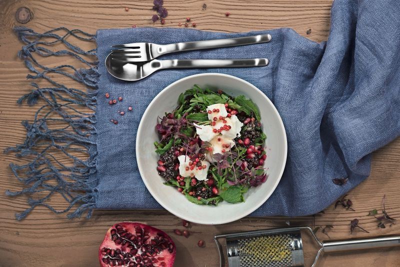 Recept Quinoa Salade Met Rucola Geitenkaas En Granaatappel